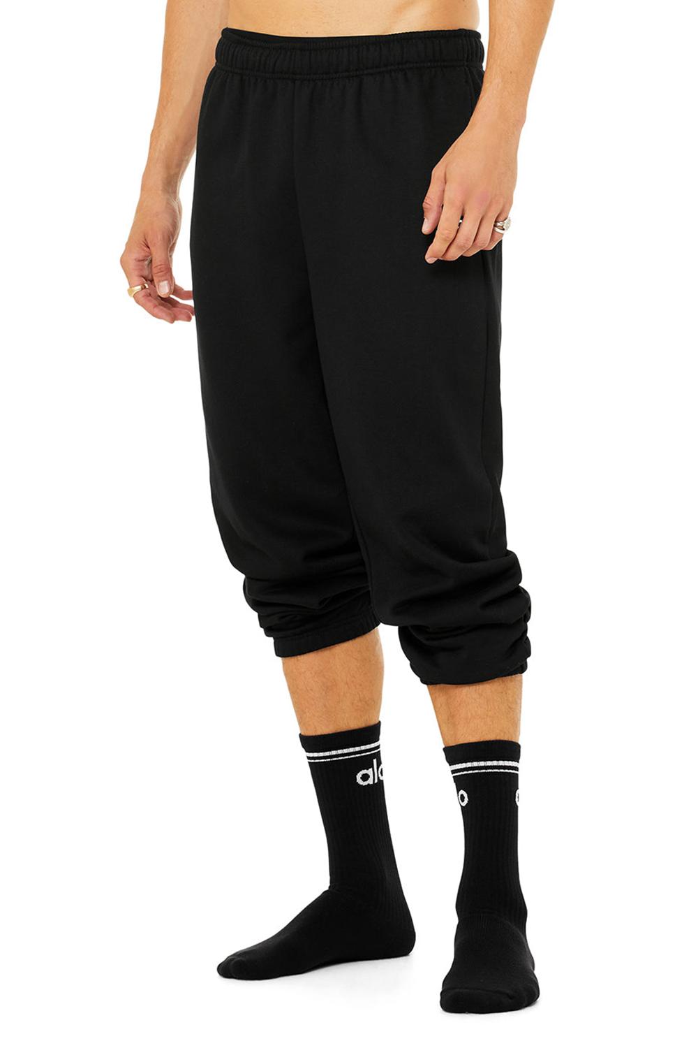 Black / White Alo Yoga Unisex Throwback Men Sock | KSA  DIE537824