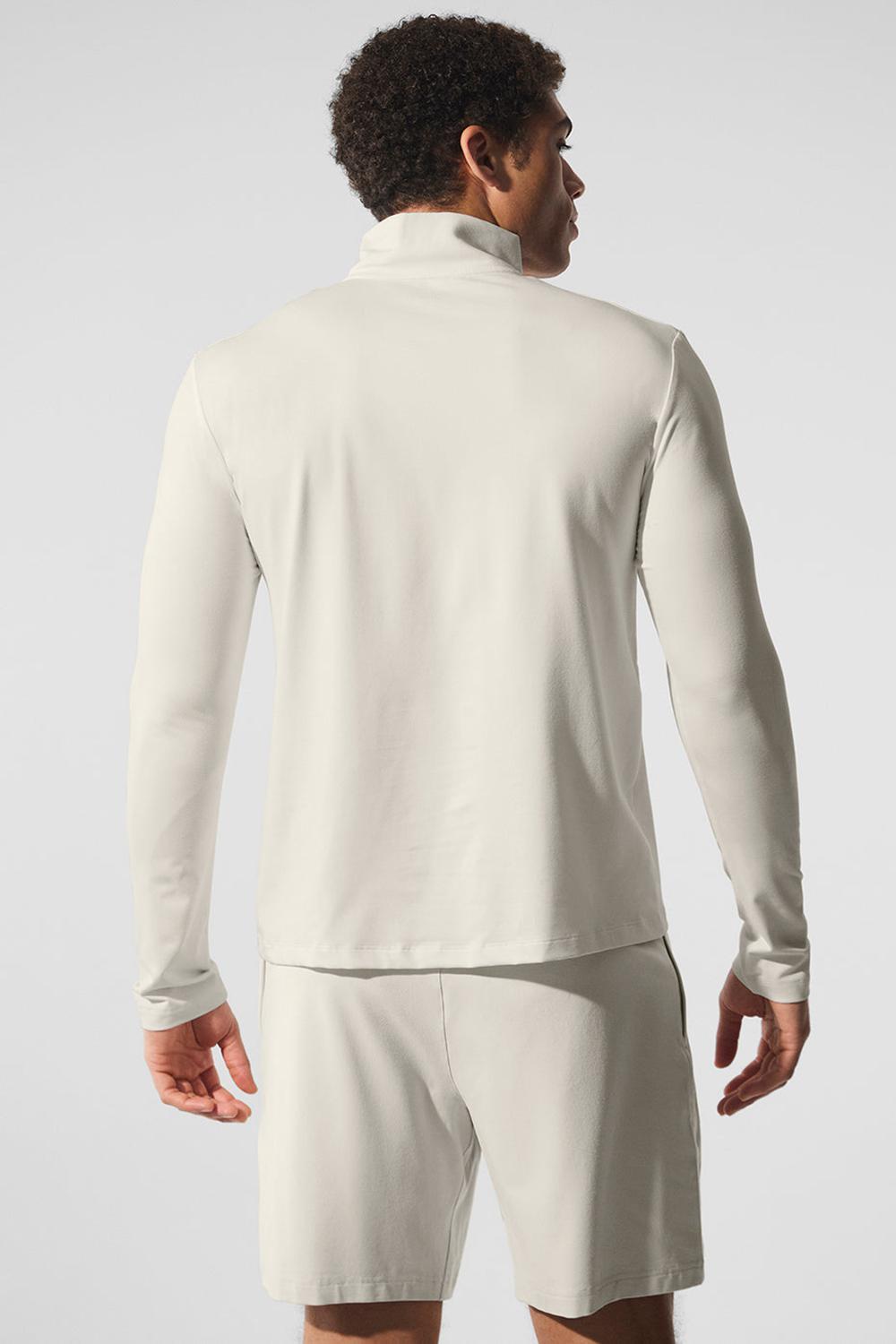 Bone Alo Yoga Conquer 1/4 Zip Reform Men Long Sleeve | KSA  MDS916482