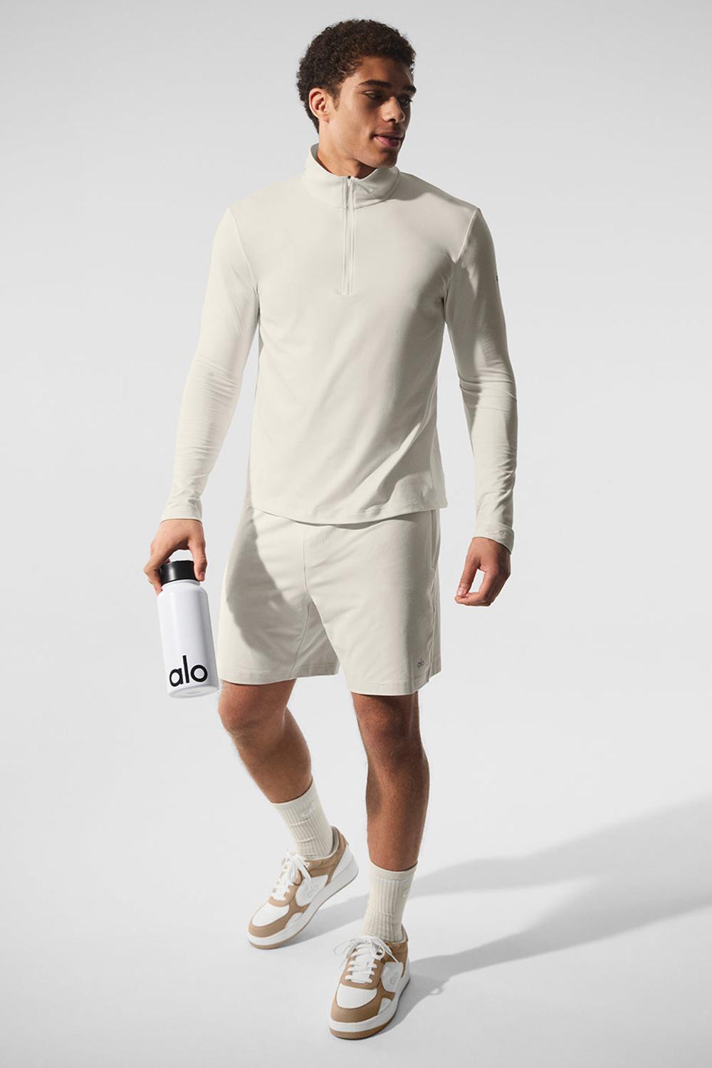 Bone Alo Yoga Conquer 1/4 Zip Reform Men Long Sleeve | KSA  MDS916482