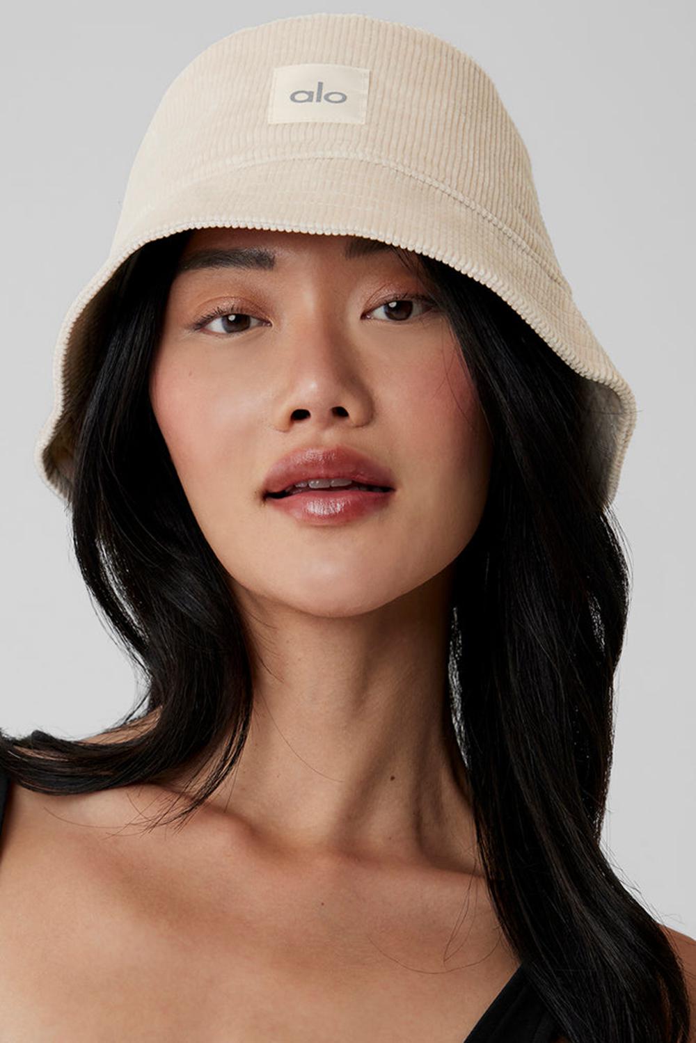 Bone Alo Yoga Corduroy Neighborhood Women Bucket Hat | KSA  XHP820374