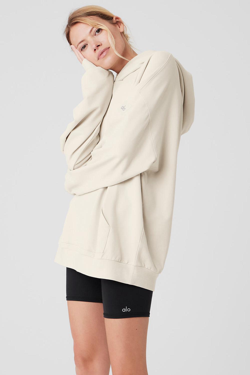 Bone Alo Yoga Double Take Women Hoodie | KSA  EBH429051