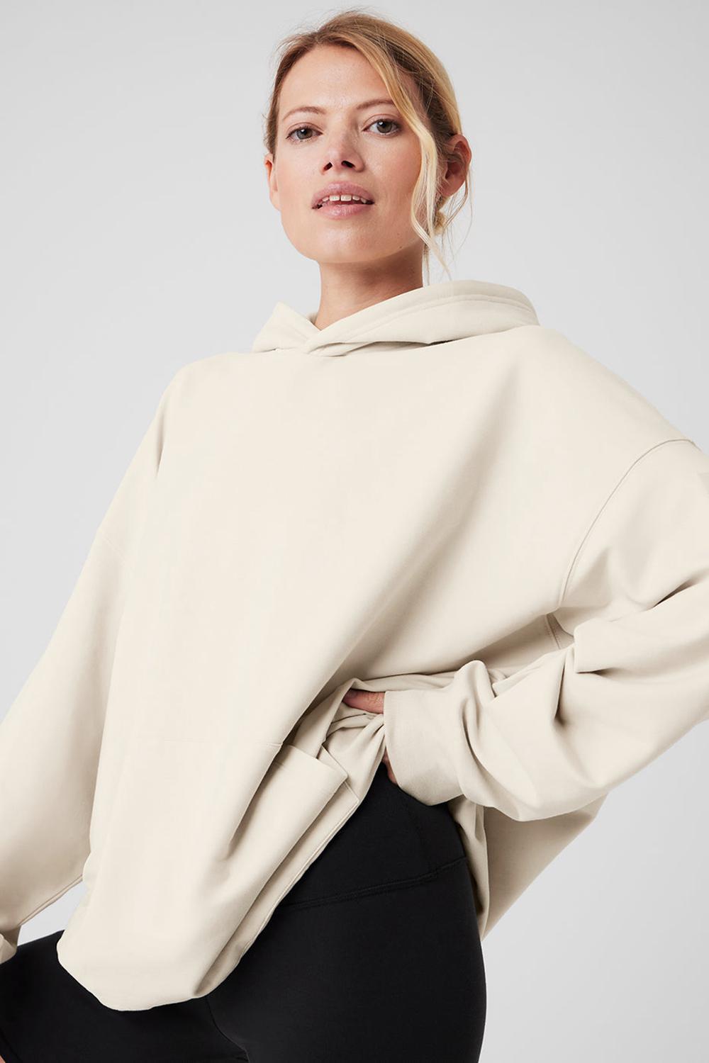 Bone Alo Yoga Double Take Women Hoodie | KSA  EBH429051