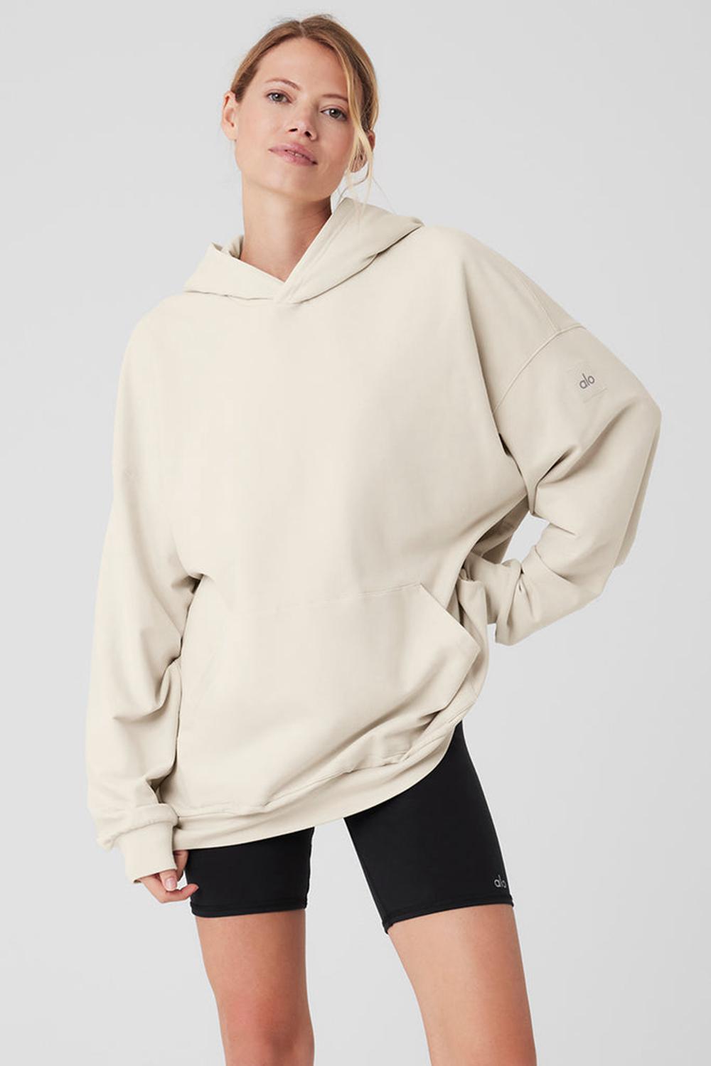Bone Alo Yoga Double Take Women Hoodie | KSA  EBH429051