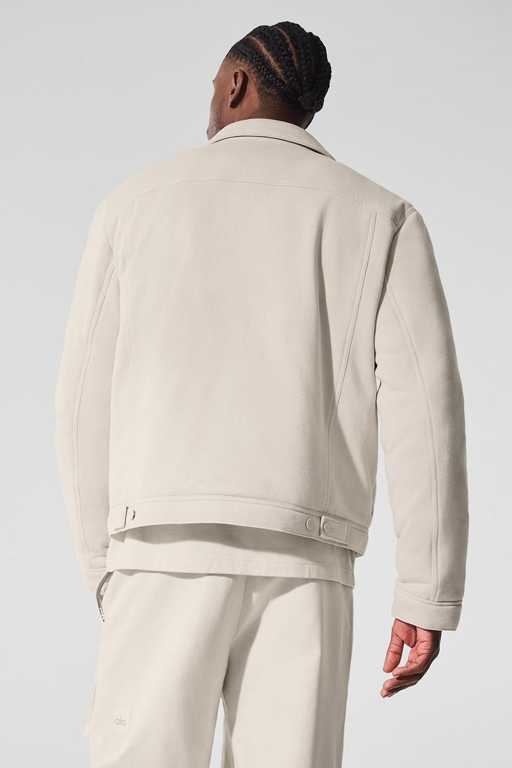 Bone Alo Yoga Ease Trucker Men Jacket | KSA  IES142587