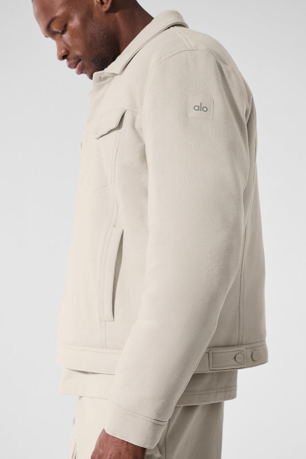 Bone Alo Yoga Ease Trucker Men Jacket | KSA  IES142587