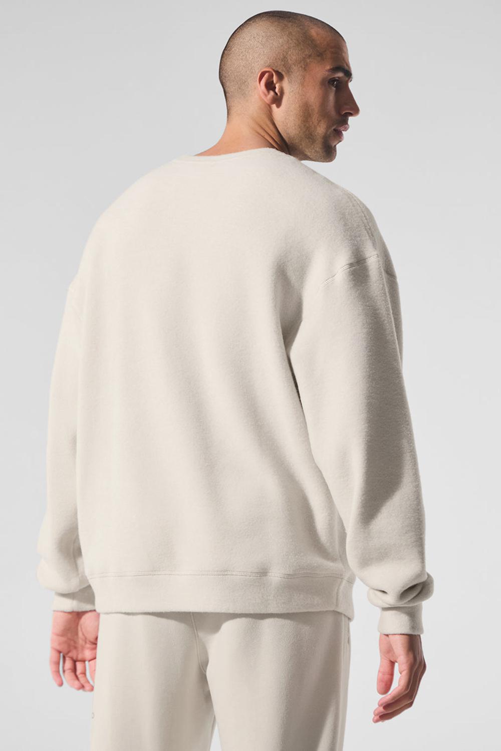 Bone Alo Yoga Triumph Restore Crew Neck Men Sweatshirt | KSA  YBI103482