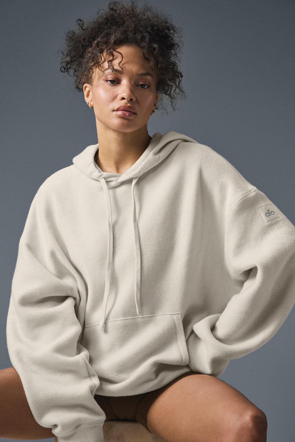 Bone Alo Yoga Triumph Restore Women Hoodie | KSA  SFK820394
