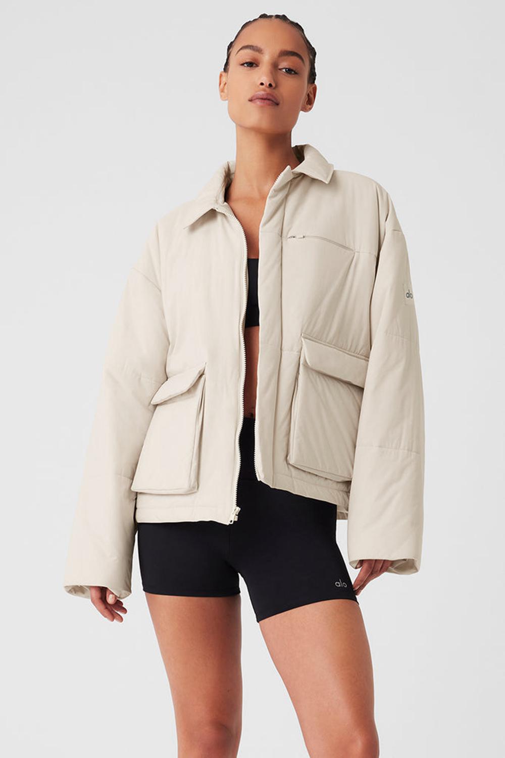 Bone Alo Yoga Voyage Utility Cargo Women Jacket | KSA  FTL728315