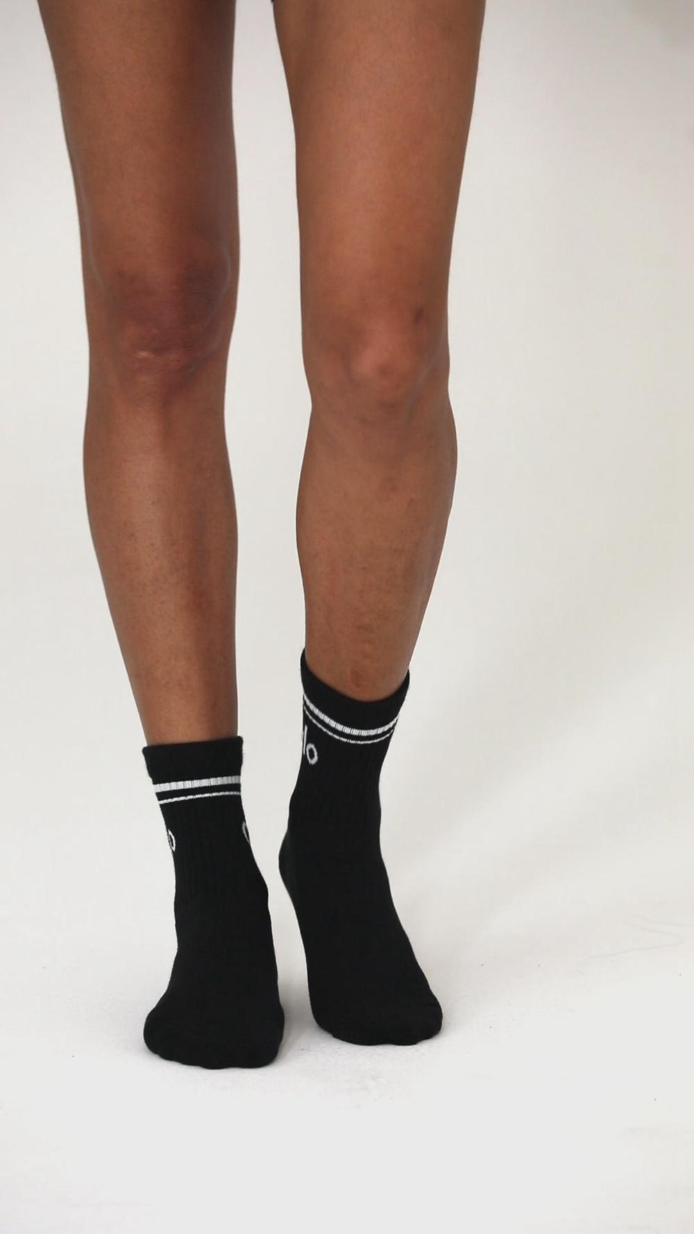 Bone / White Alo Yoga Unisex Half-Crew Throwback Men Sock | KSA  JKY204598