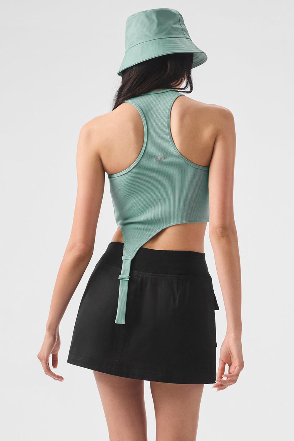 Botanical Green Alo Yoga Alosoft Ribbed Revelation Women Tank | KSA  CTI082691