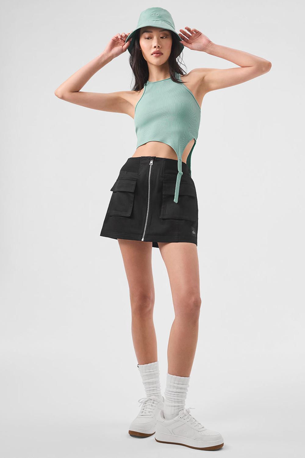 Botanical Green Alo Yoga Alosoft Ribbed Revelation Women Tank | KSA  CTI082691