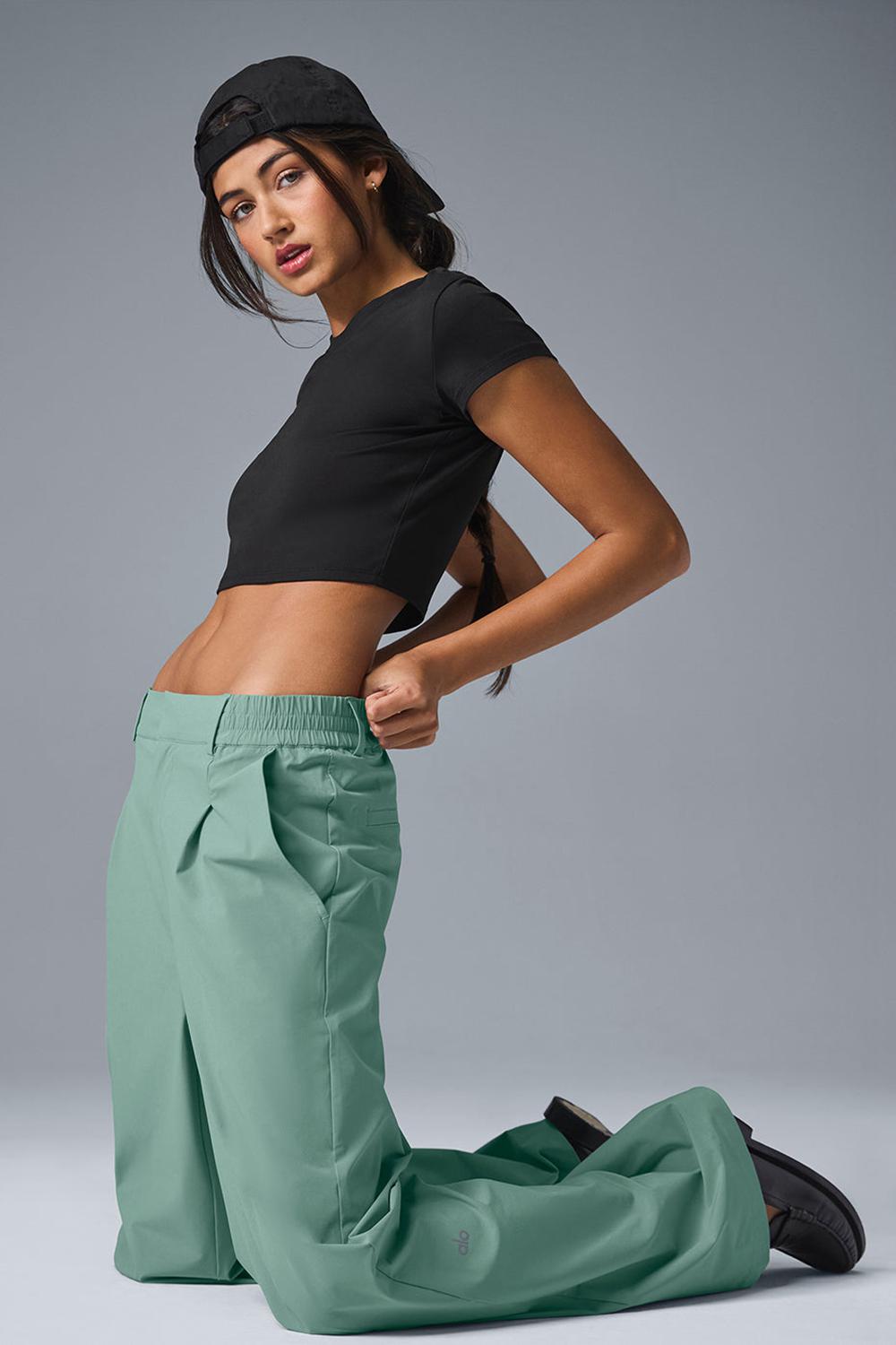 Botanical Green Alo Yoga High-Waist Pursuit (Regular) Women Pant | KSA  QDR360517