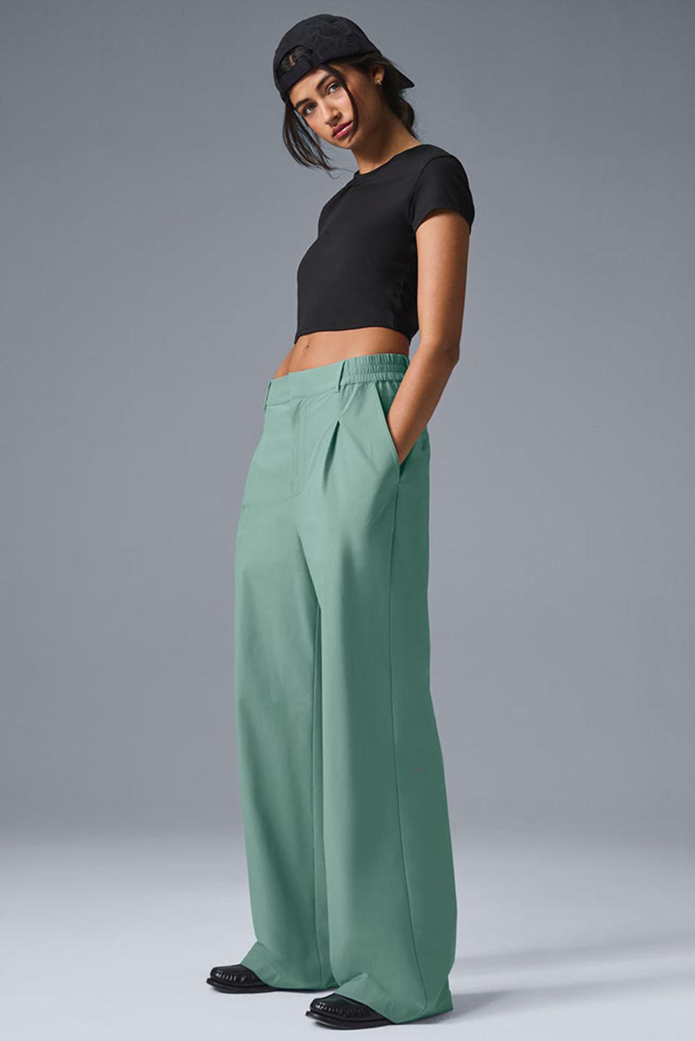 Botanical Green Alo Yoga High-Waist Pursuit (Regular) Women Pant | KSA  QDR360517