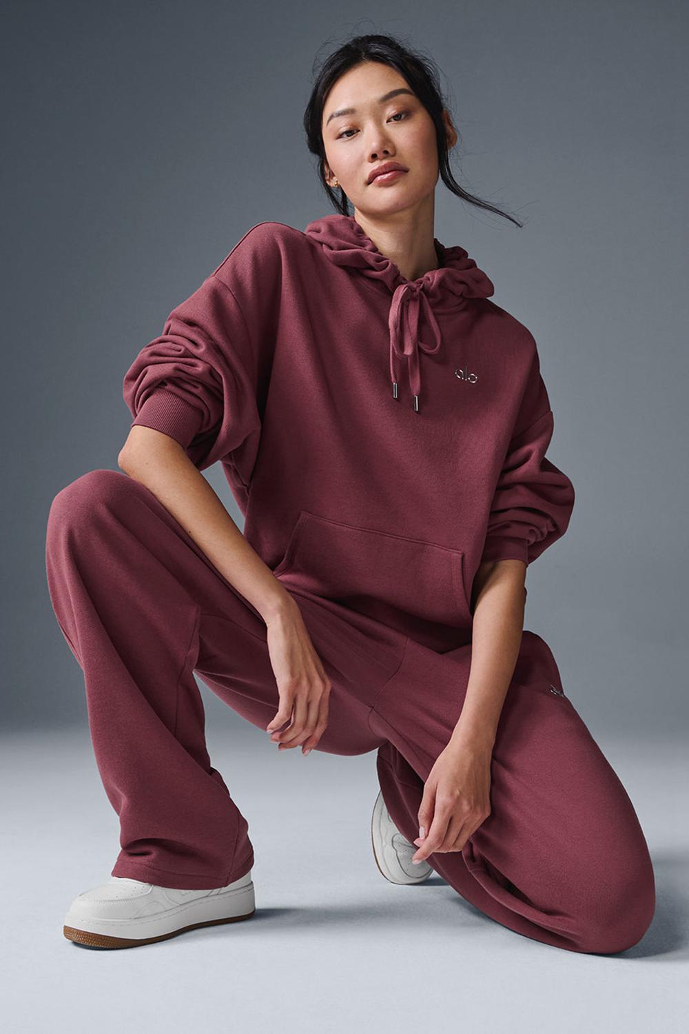 Burgundy Truffle Alo Yoga Accolade Women Hoodie | KSA  VND764281
