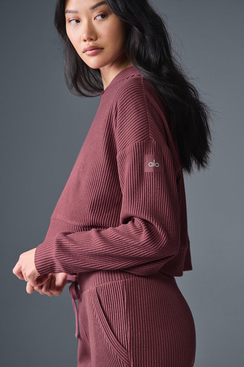 Burgundy Truffle Alo Yoga Muse Women Hoodie | KSA  TCQ564370