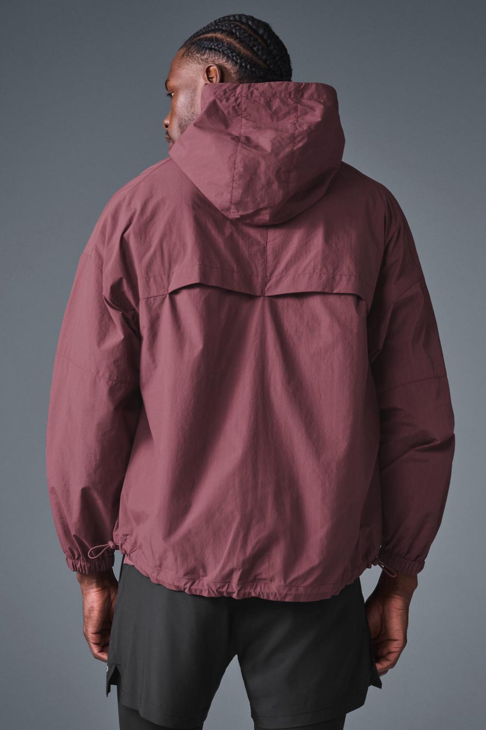 Burgundy Truffle Alo Yoga Vantage Nylon Ripstop Track Men Jacket | KSA  GRE270893