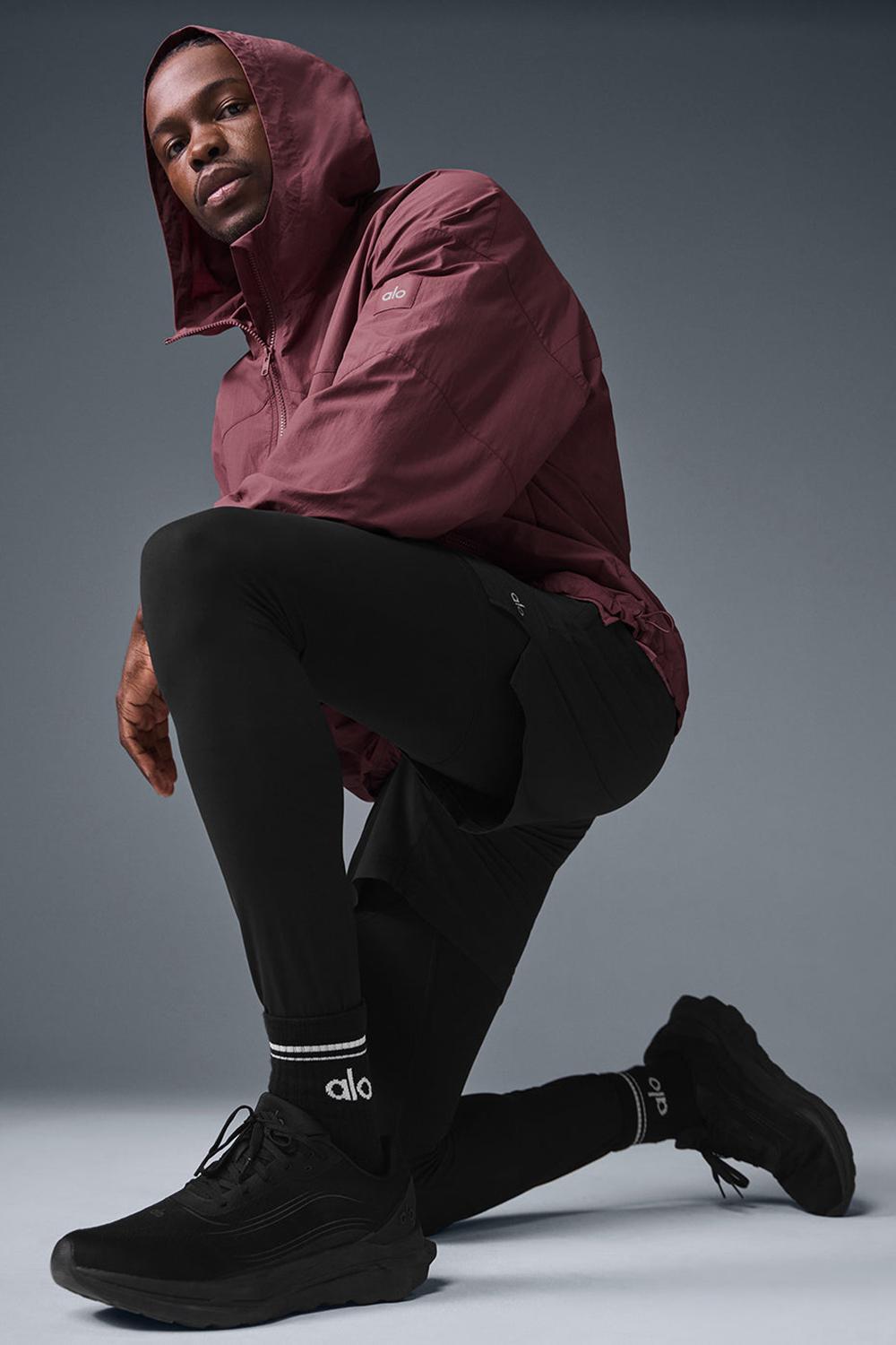 Burgundy Truffle Alo Yoga Vantage Nylon Ripstop Track Men Jacket | KSA  GRE270893