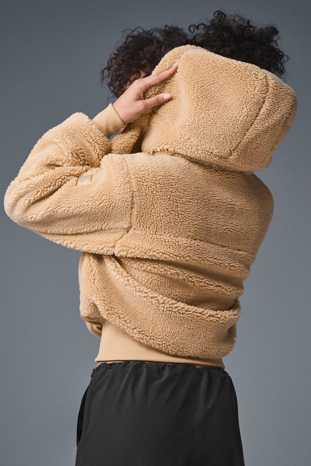 Camel Alo Yoga Foxy Sherpa Women Jacket | KSA  LBW159734