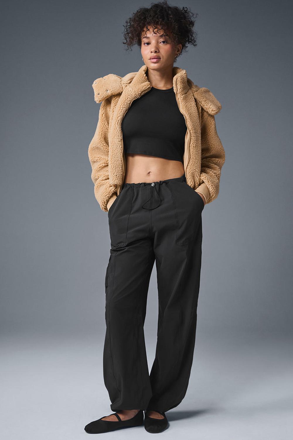 Camel Alo Yoga Foxy Sherpa Women Jacket | KSA  LBW159734