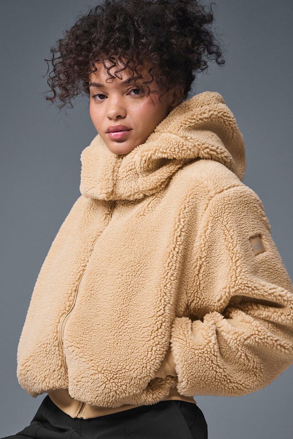 Camel Alo Yoga Foxy Sherpa Women Jacket | KSA  LBW159734