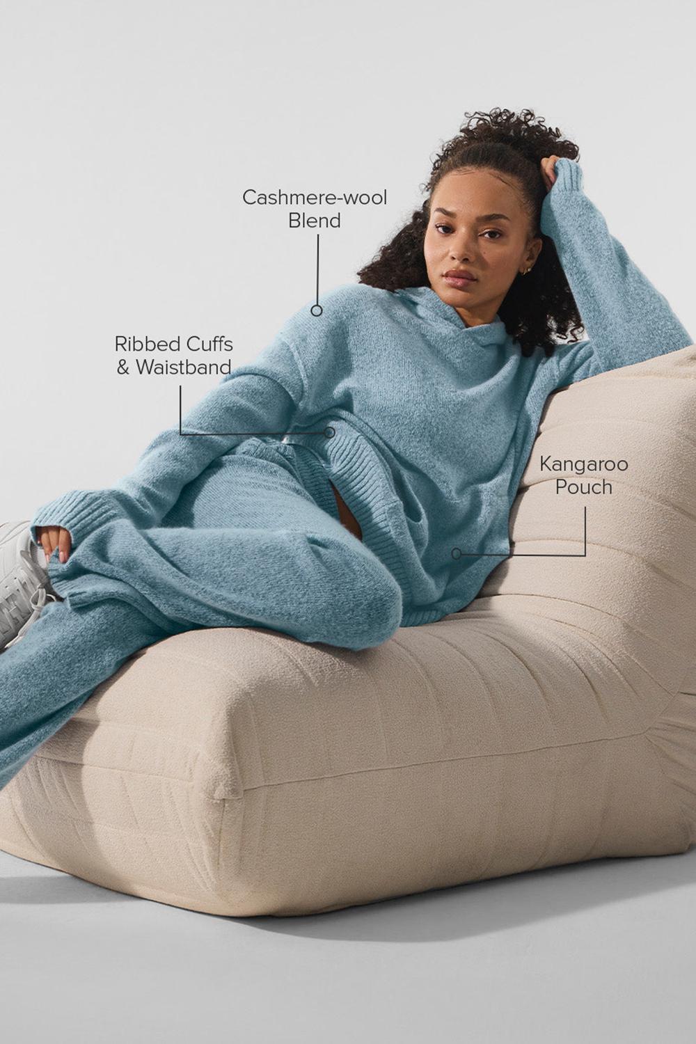 Celestial Blue Granite Heather Alo Yoga New Class Cashmere Women Hoodie | KSA  TDZ401527