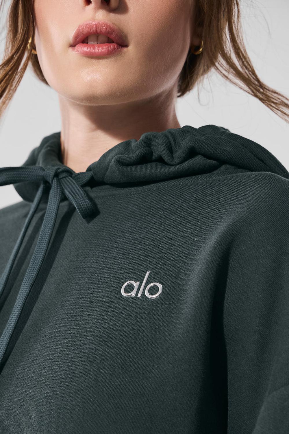 Charcoal Green Alo Yoga Accolade Women Hoodie | KSA  FHY092867