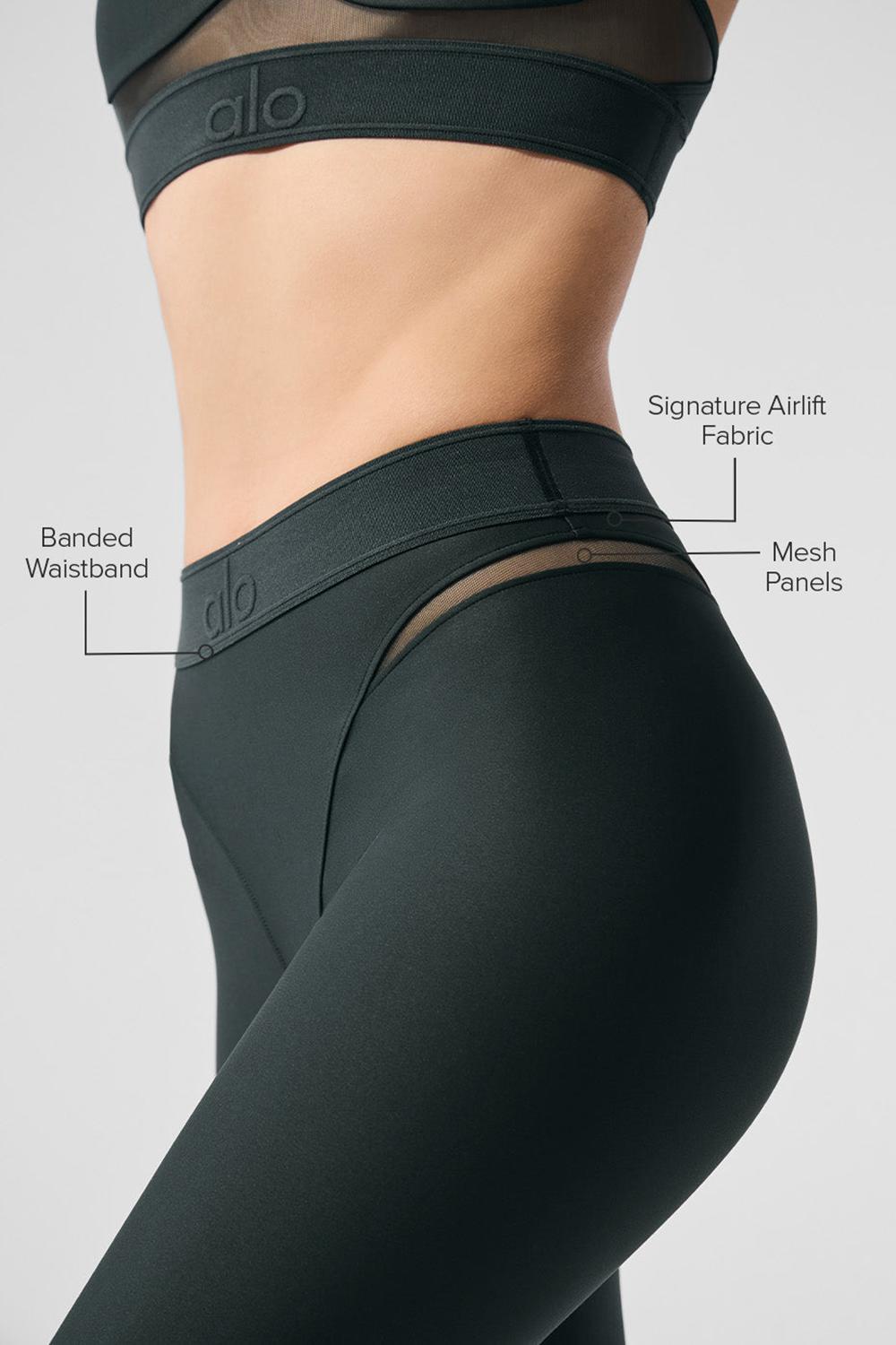 Charcoal Green Alo Yoga Airlift High-Waist 7/8 Rebel Women Legging | KSA  QYU629754