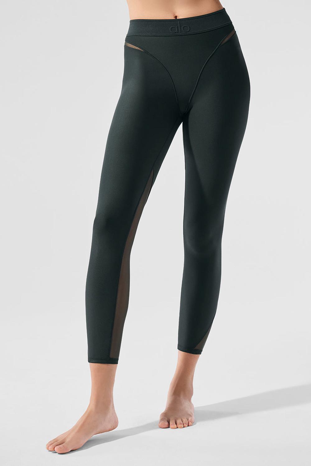 Charcoal Green Alo Yoga Airlift High-Waist 7/8 Rebel Women Legging | KSA  QYU629754