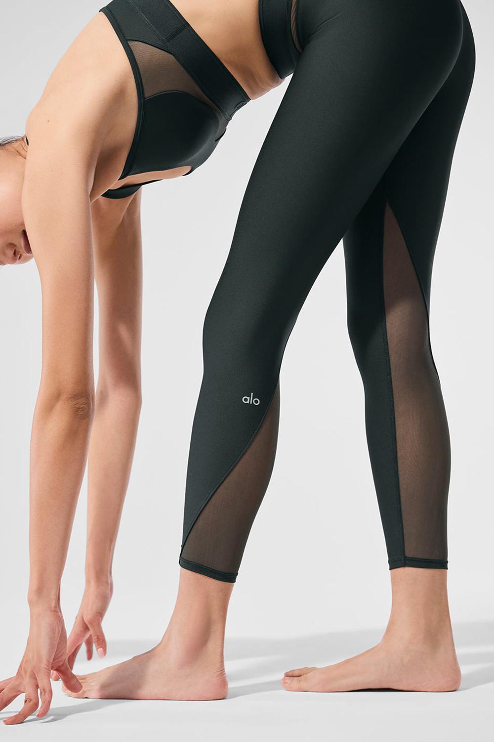 Charcoal Green Alo Yoga Airlift High-Waist 7/8 Rebel Women Legging | KSA  QYU629754