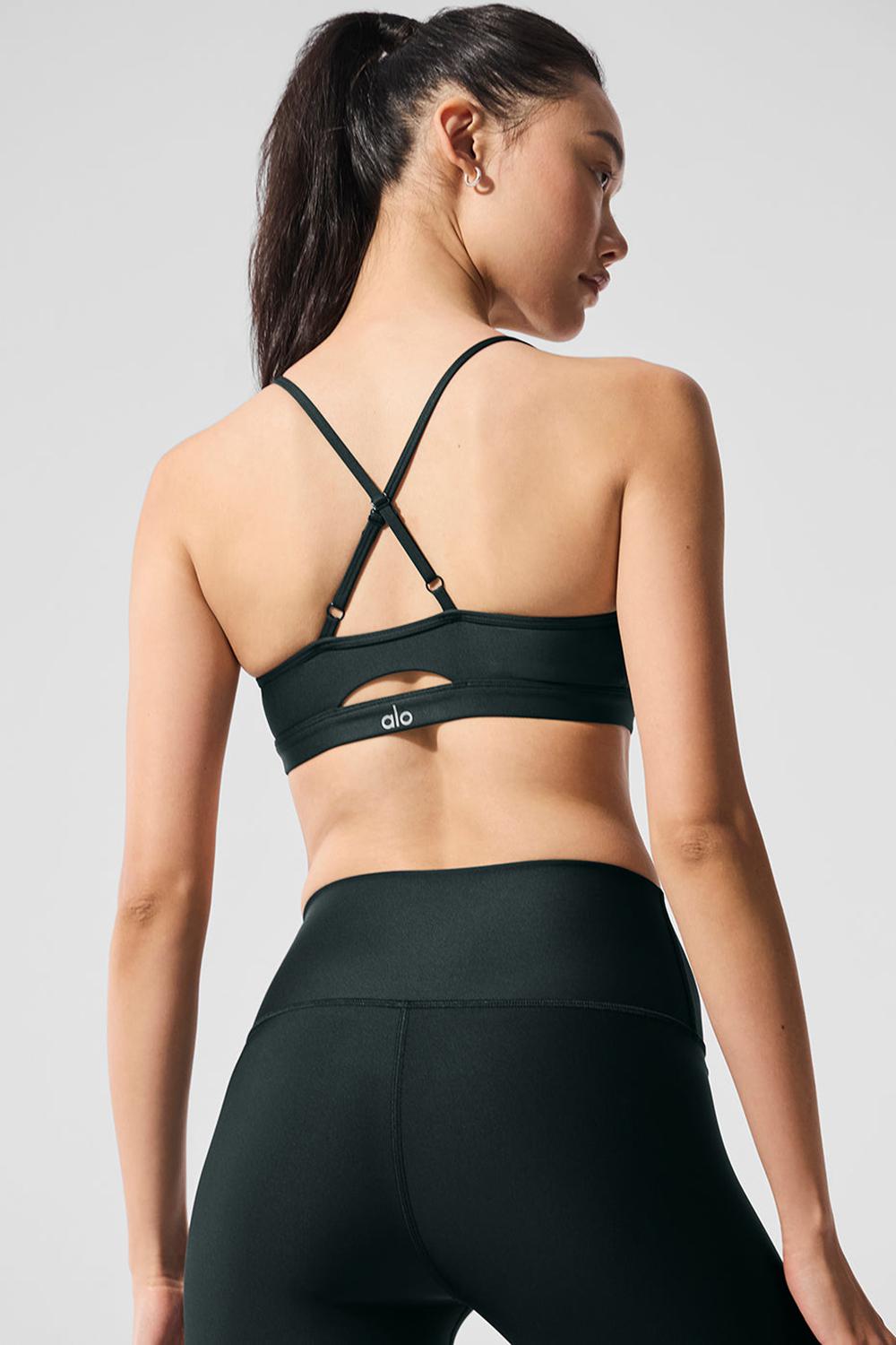 Charcoal Green Alo Yoga Airlift Intrigue Women Bra | KSA  DZY317569