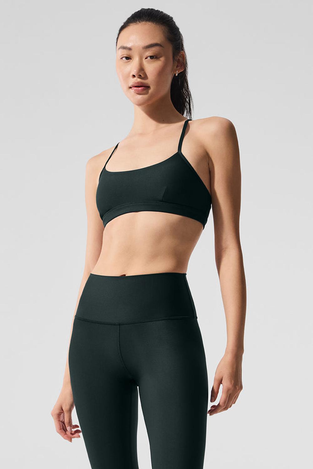 Charcoal Green Alo Yoga Airlift Intrigue Women Bra | KSA  DZY317569