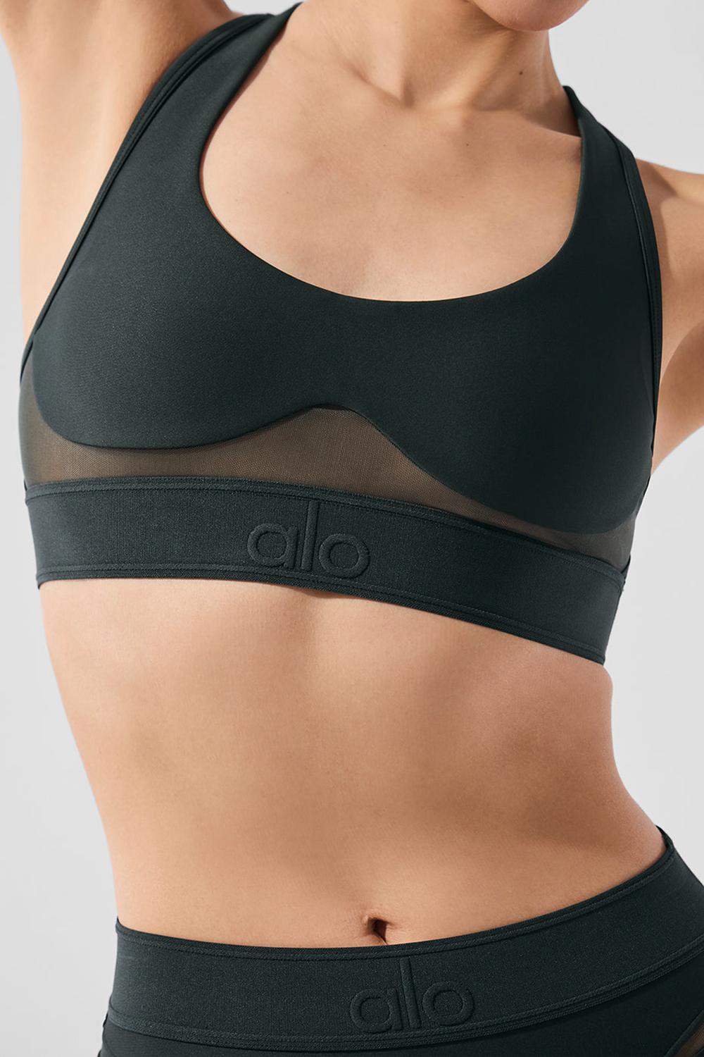 Charcoal Green Alo Yoga Airlift Rebel Women Bra | KSA  AGL206981