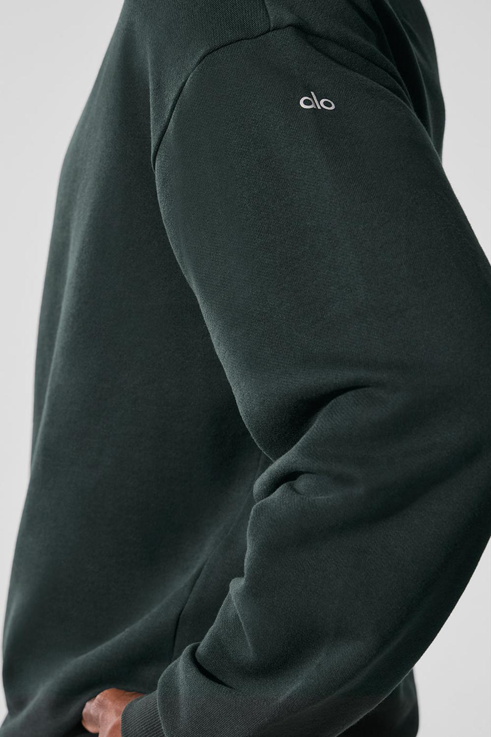 Charcoal Green Alo Yoga Chill Crew Neck Men Pullover | KSA  XEM206754