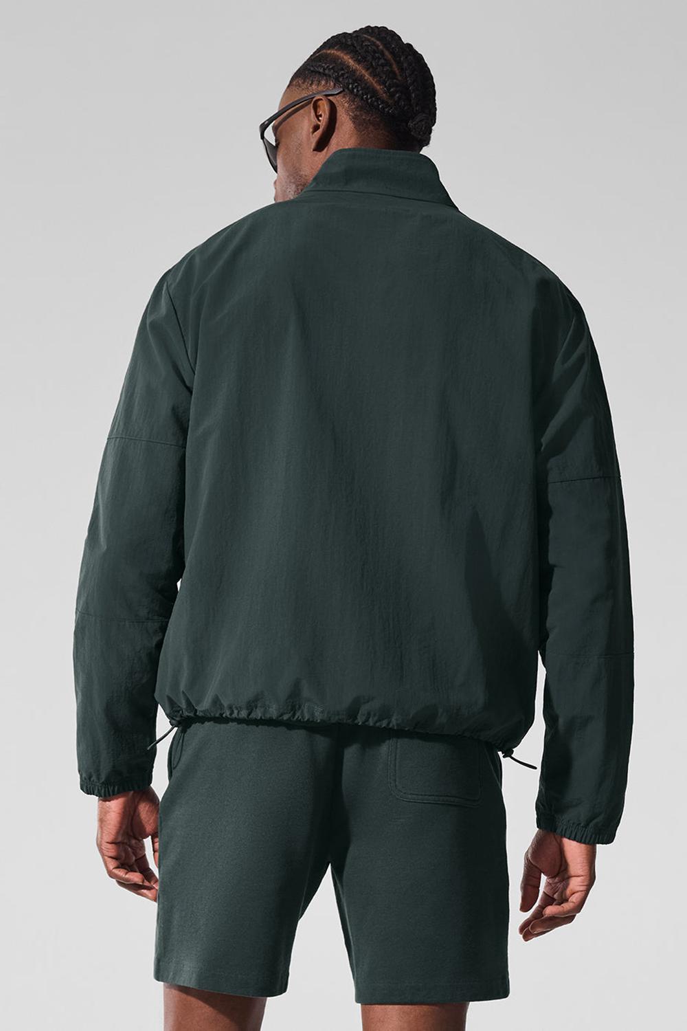 Charcoal Green Alo Yoga Light Weight Takeaway Track Men Pullover | KSA  UFL318645