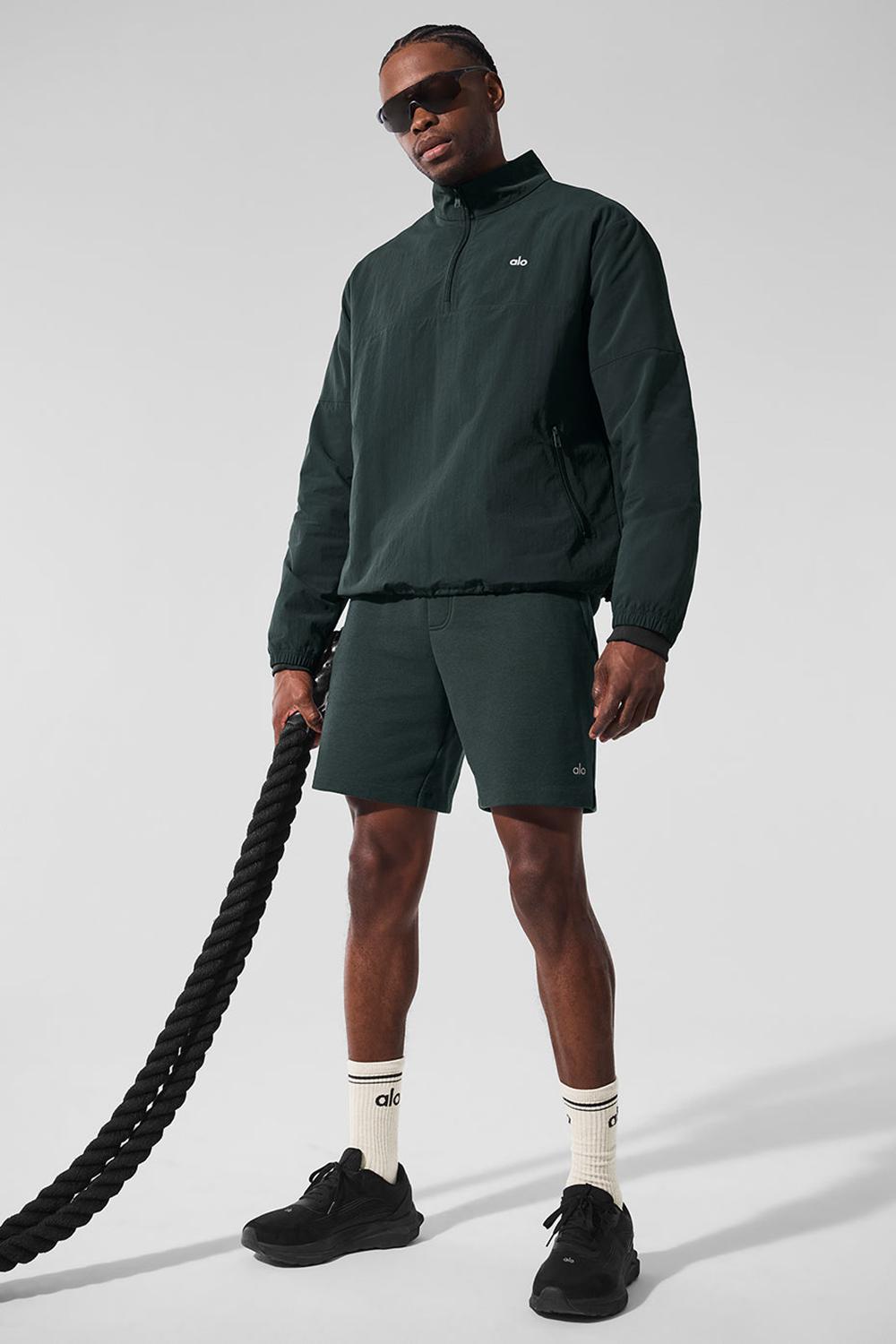 Charcoal Green Alo Yoga Light Weight Takeaway Track Men Pullover | KSA  UFL318645