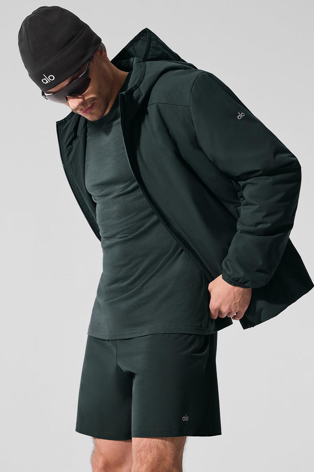 Charcoal Green Alo Yoga Triumph Men Tee | KSA  EAG906148