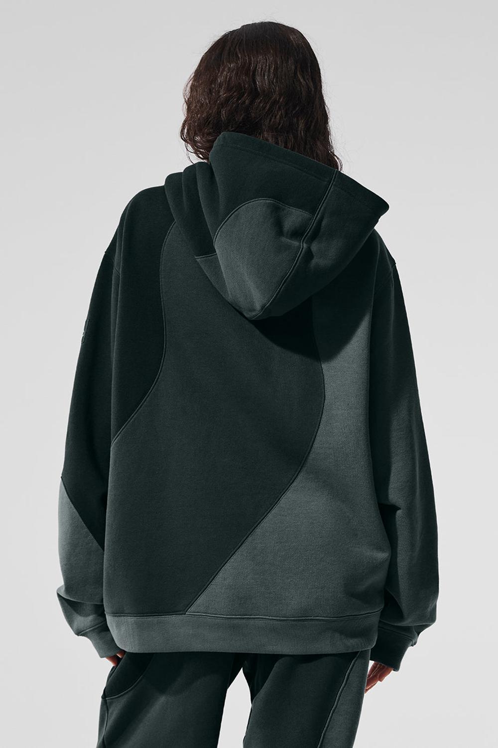 Charcoal Green Tonal Alo Yoga Make Waves Women Hoodie | KSA  AMH590314
