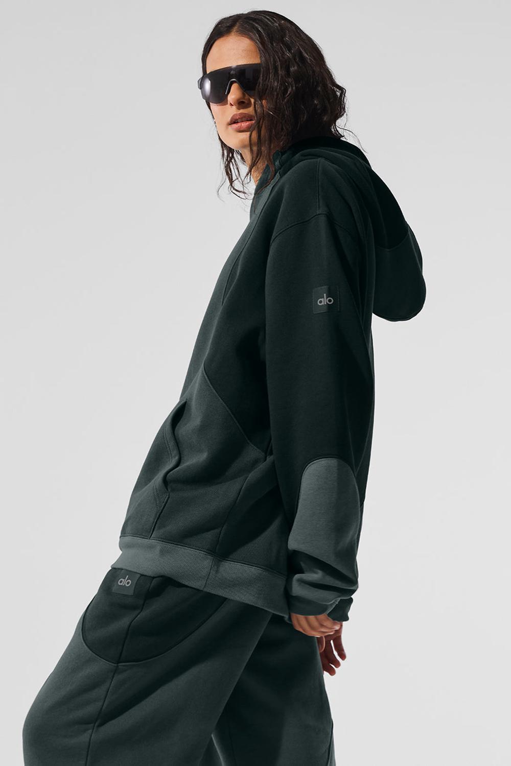 Charcoal Green Tonal Alo Yoga Make Waves Women Hoodie | KSA  AMH590314
