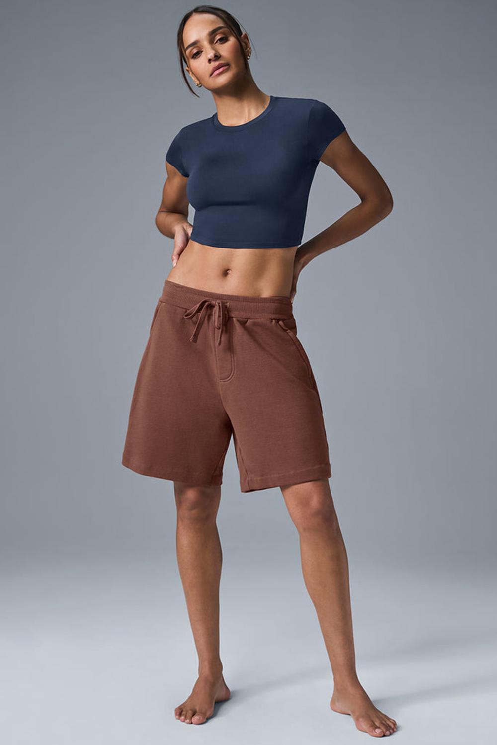 Chestnut Alo Yoga Chill Women Short | KSA  CAJ460791