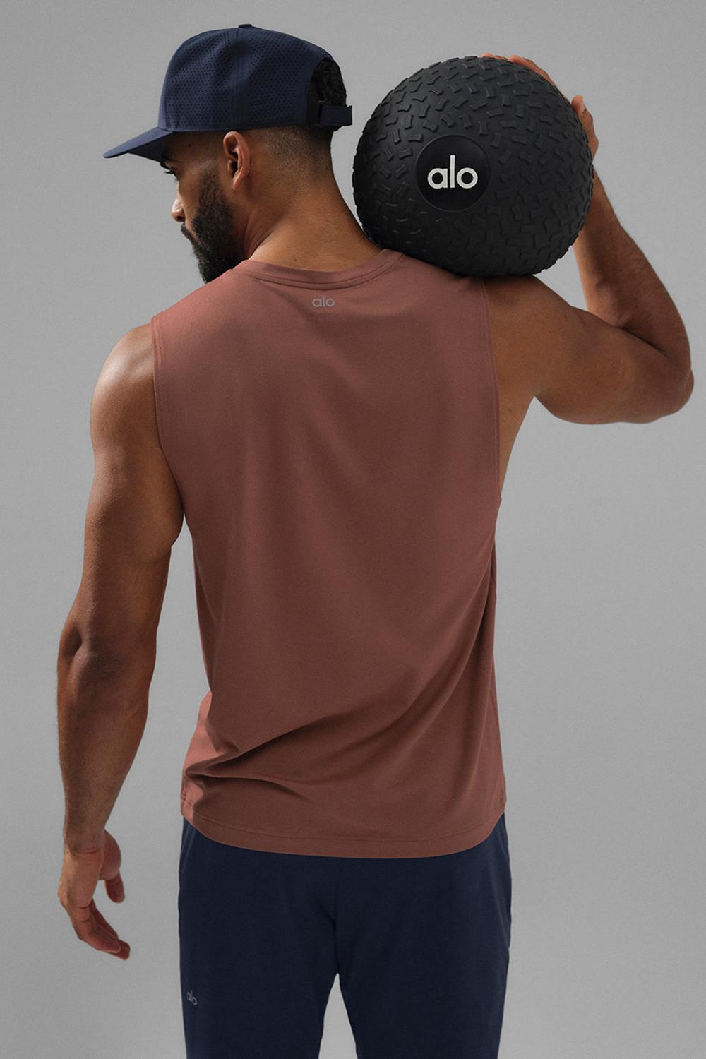 Chestnut Alo Yoga Conquer Muscle Men Tank | KSA  PXU982316