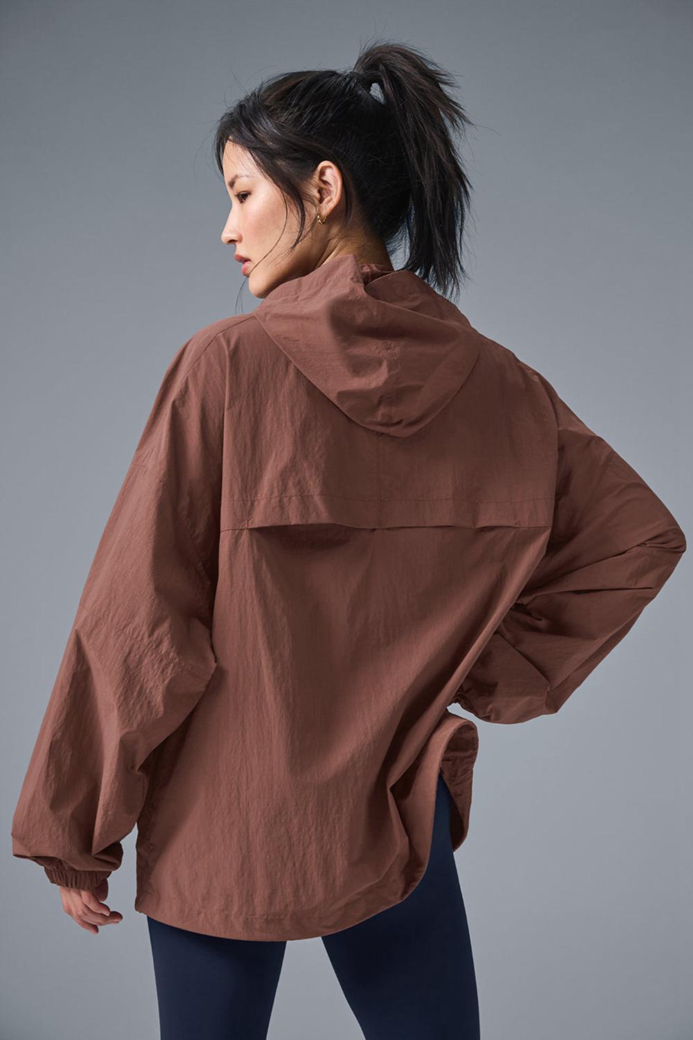 Chestnut Alo Yoga Vantage Nylon Ripstop Track Women Jacket | KSA  PDH819543
