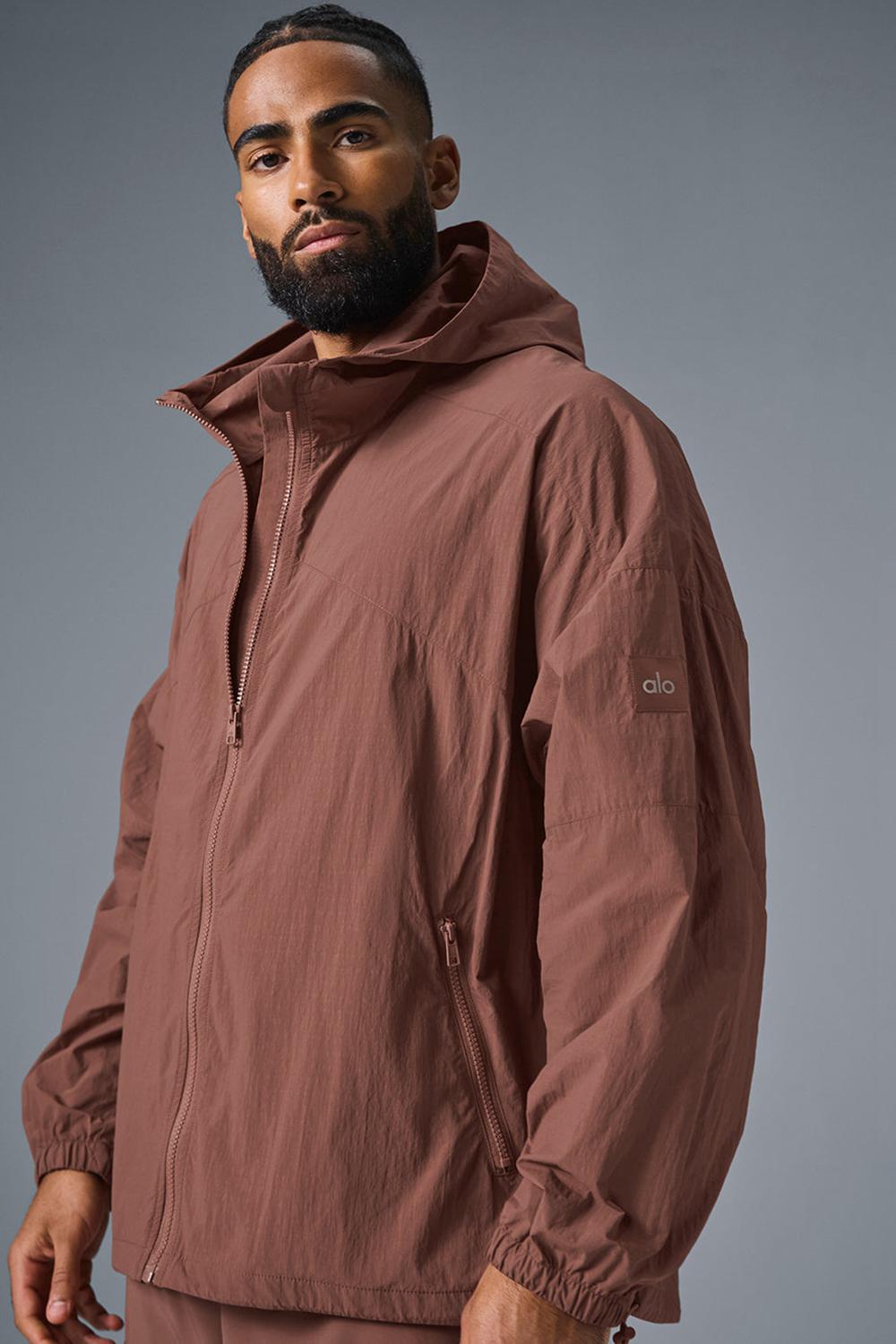 Chestnut Alo Yoga Vantage Nylon Ripstop Track Men Jacket | KSA  BNR052783