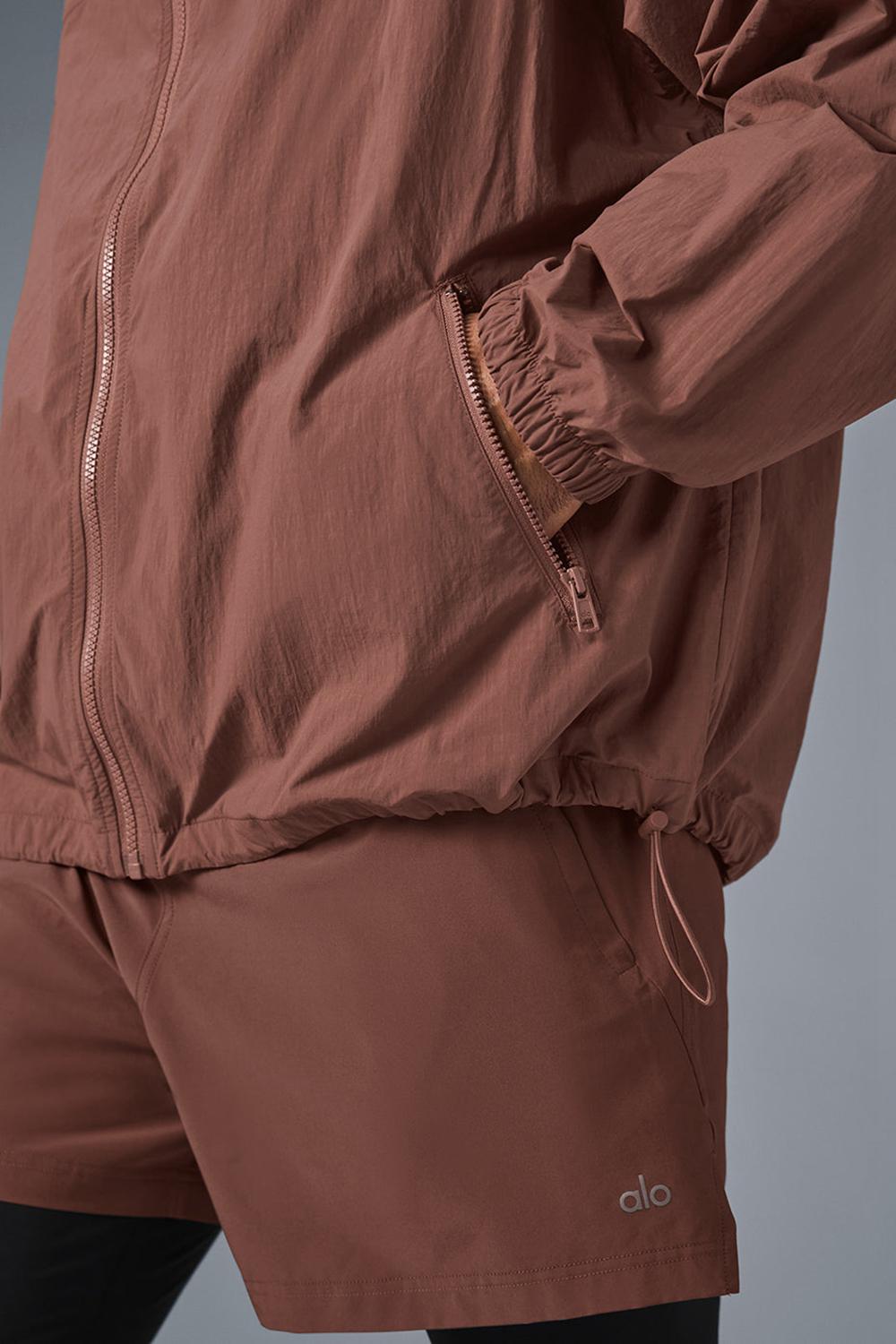 Chestnut Alo Yoga Vantage Nylon Ripstop Track Men Jacket | KSA  BNR052783
