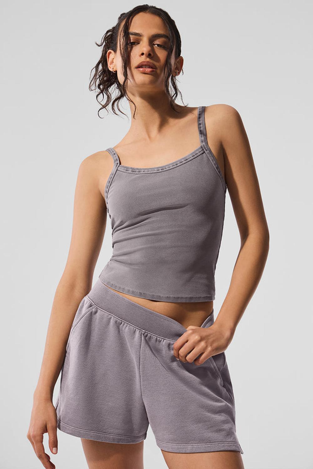 Cool Grey Wash Alo Yoga Washed Alosoft Sweet Talker Women Tank | KSA  PHX925836