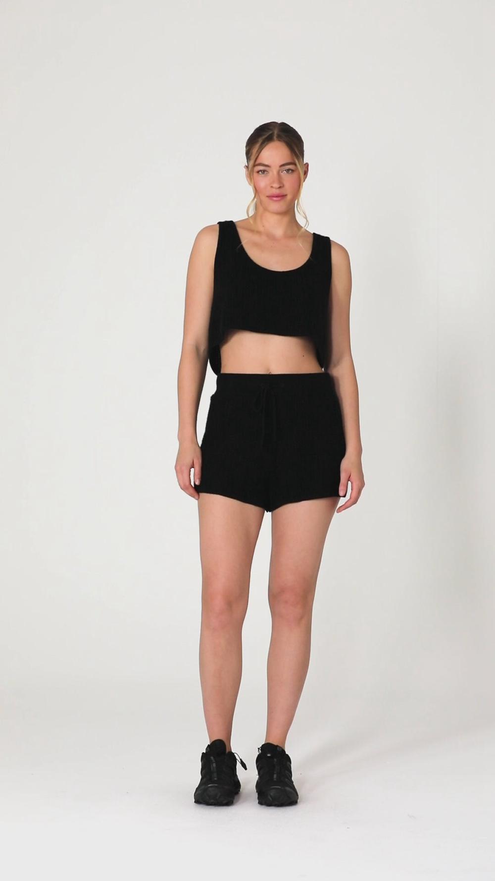 Dark Cactus Alo Yoga Cashmere High-Waist Plush Waffle Women Short | KSA  PGN156743