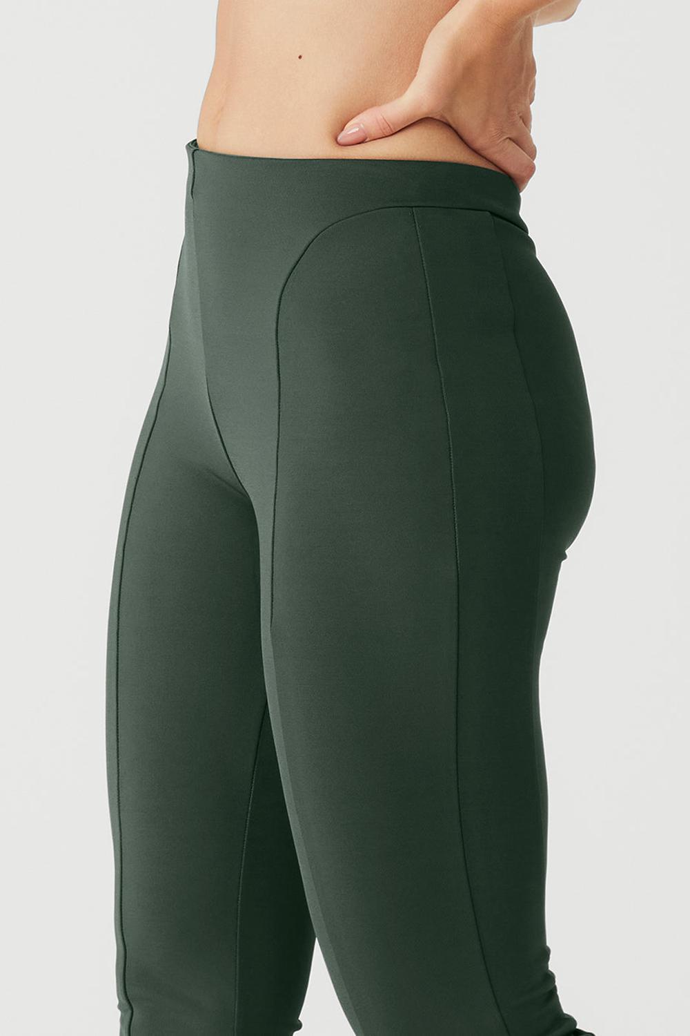 Dark Cactus Alo Yoga High-Waist Zip It Flare Women Legging | KSA  VNL918752