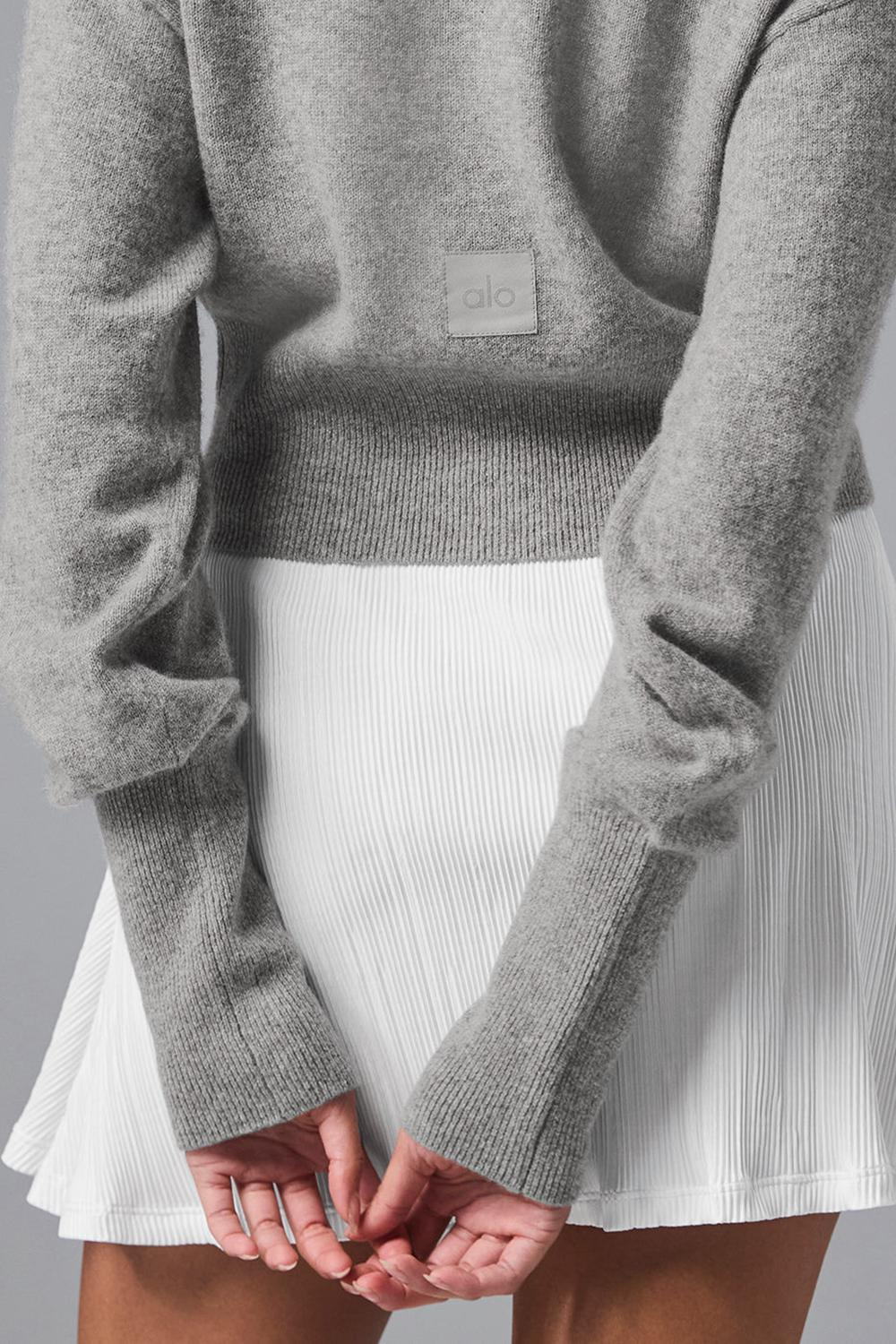 Dove Grey Heather Alo Yoga Cashmere Jet Set Women Cardigan | KSA  KDQ756210