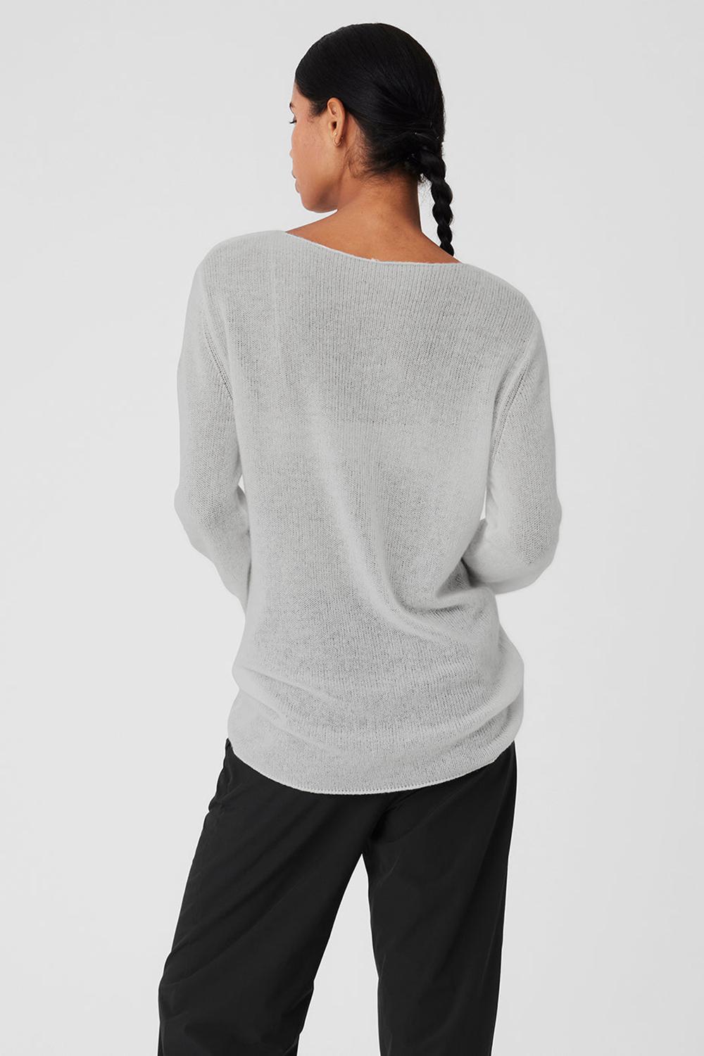 Dove Grey Heather Alo Yoga Cashmere Reform Women Long Sleeve | KSA  NIE741568