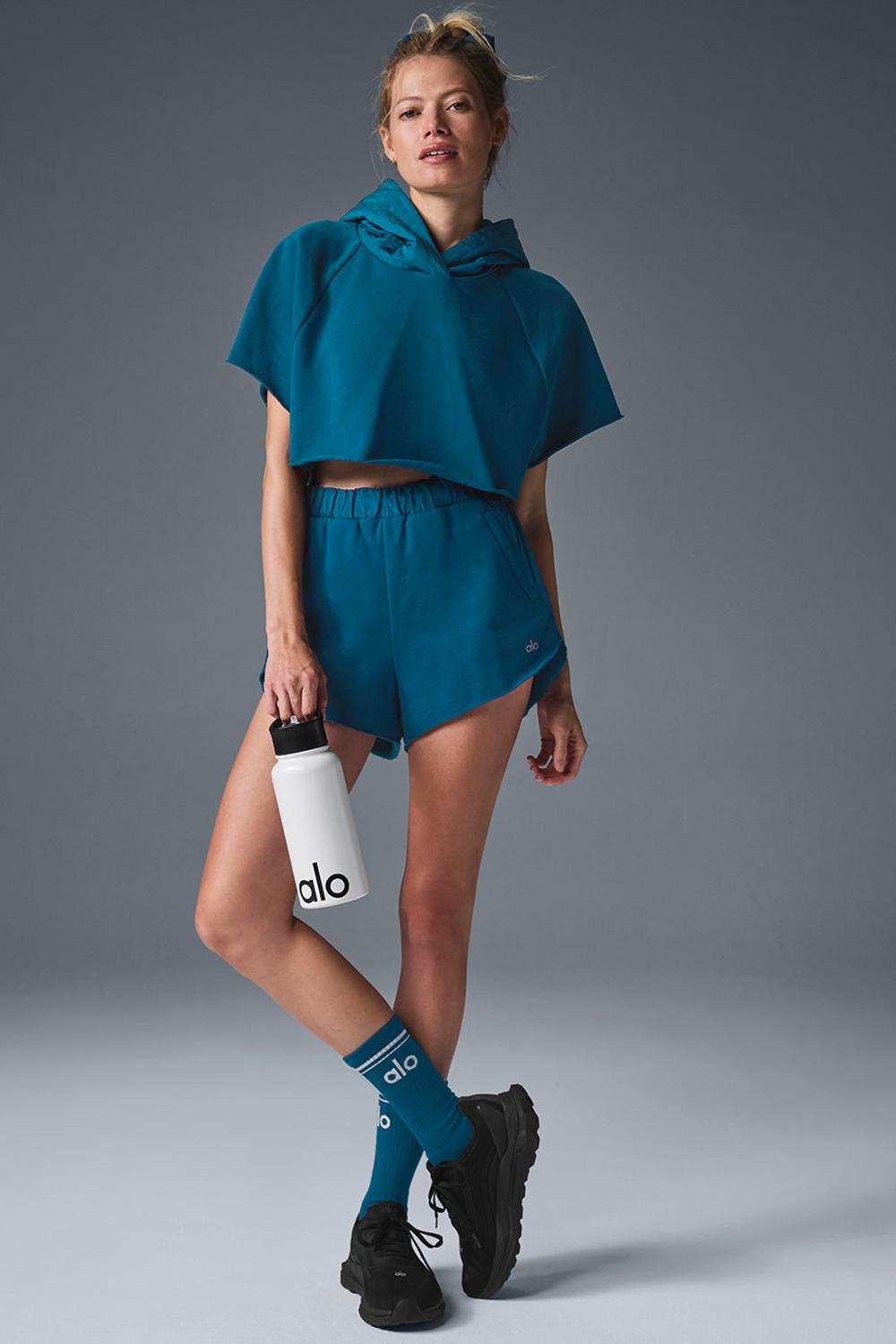 Eclipse Blue Alo Yoga In The Air Dolphin Women Short | KSA  ZTW568023
