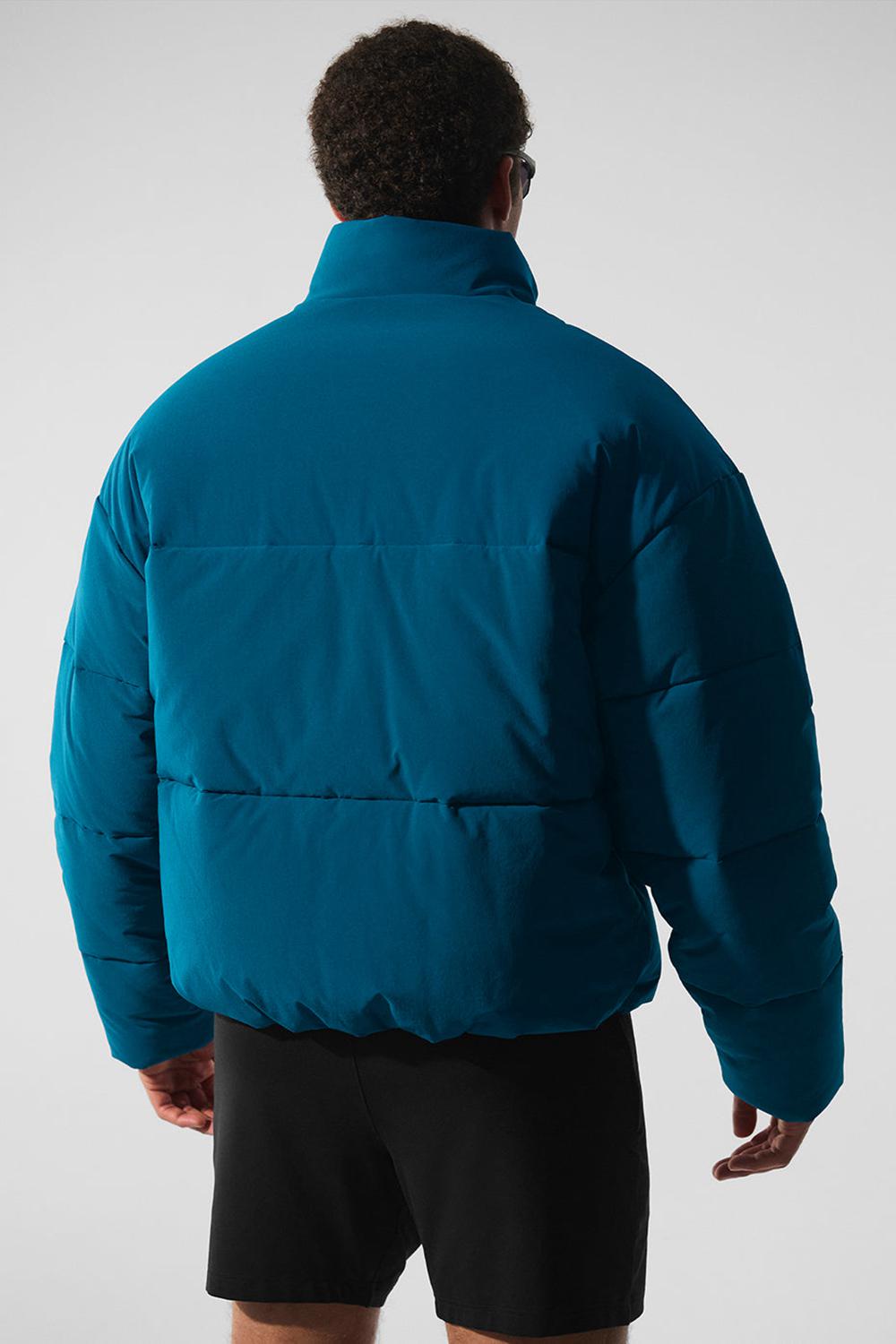 Eclipse Blue Alo Yoga Stretch Woven Street Men Puffer Jacket | KSA  COP863514